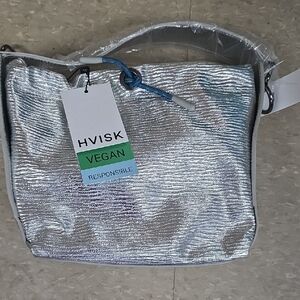 Hvisk Silver Vegan Crossbody Bag